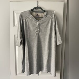 Tommy Bahama Light Gray Short Sleeve Henley